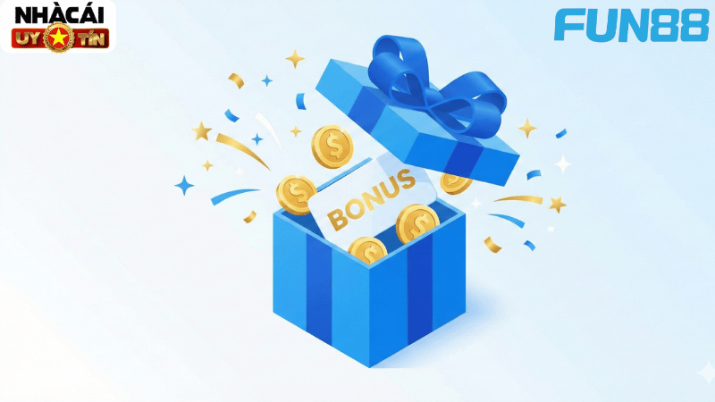 Fun88 nổi tiếng với các gói thưởng chào mừng hào phóng và quà tặng Freebet cho thành viên mới.