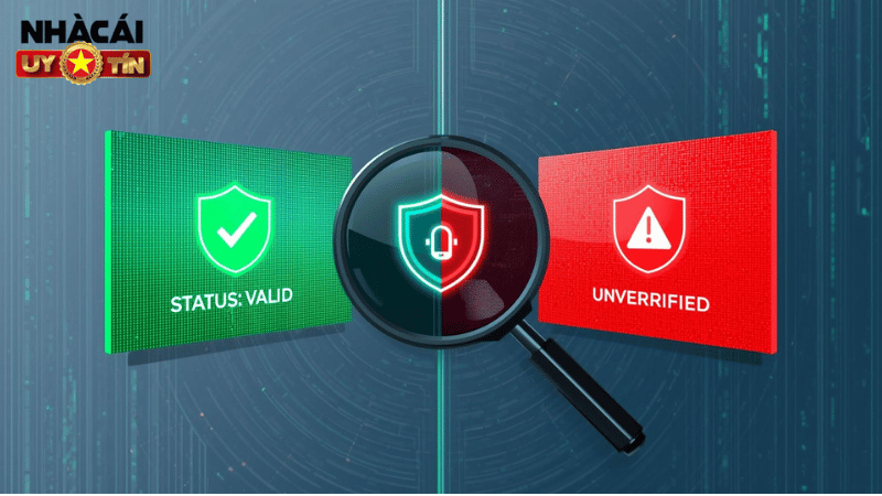 Giấy phép thật luôn có thể nhấp vào (Clickable) và dẫn đến trang xác thực của cơ quan quản lý.