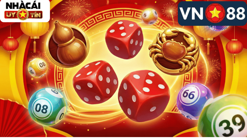 Kho game thuần Việt đa dạng từ Bầu Cua, Xóc Đĩa đến Lô Đề 1 ăn 95 là điểm hút khách nhất của VN88.