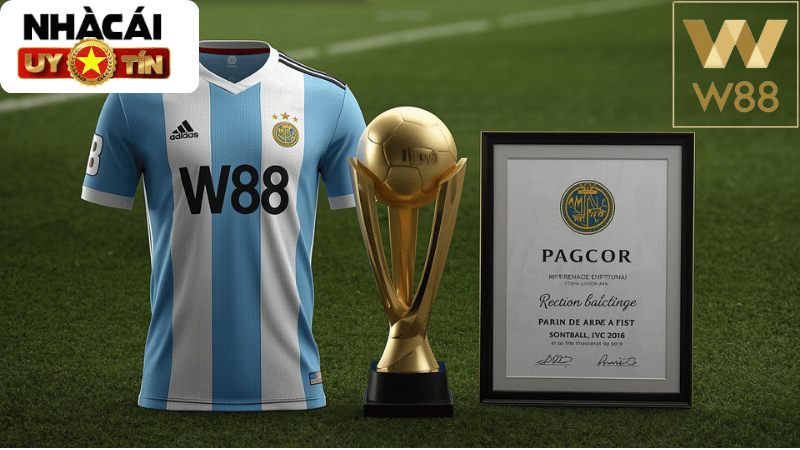W88 khẳng định vị thế số 1 Châu Á qua việc tài trợ cho ĐT Argentina và nhiều CLB Ngoại Hạng Anh.